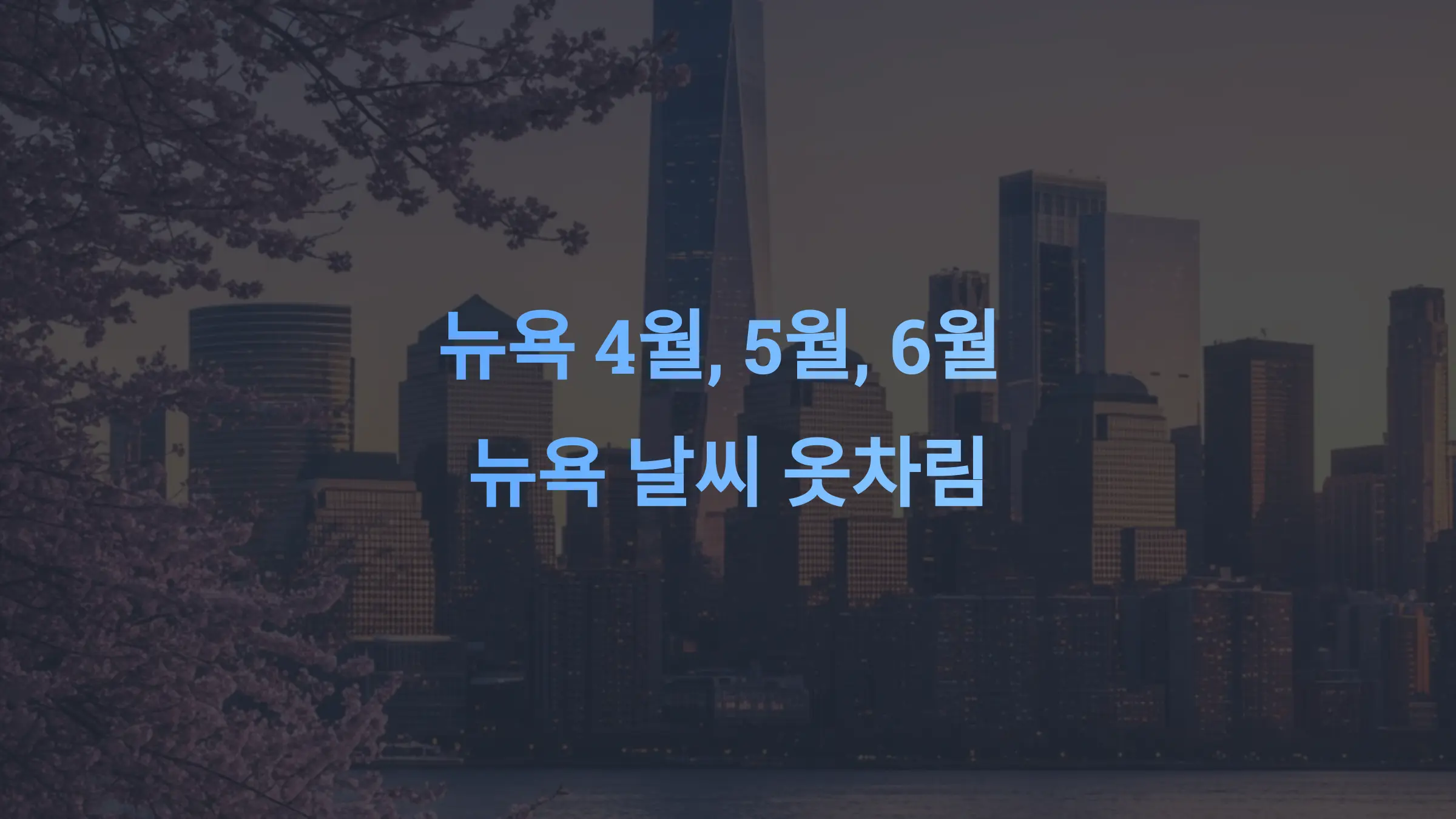미국 4월, 5월, 6월의 뉴욕 날씨 옷차림, 3박 4일 뉴욕여행