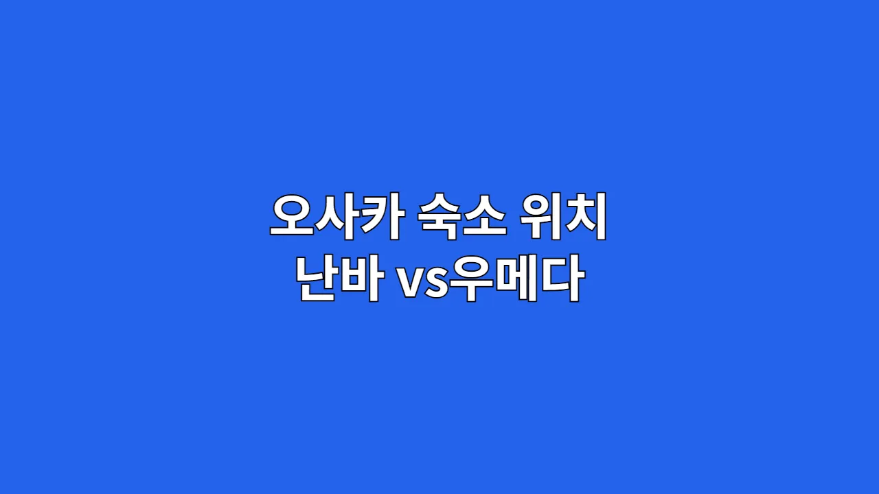 오사카숙소위치난바v