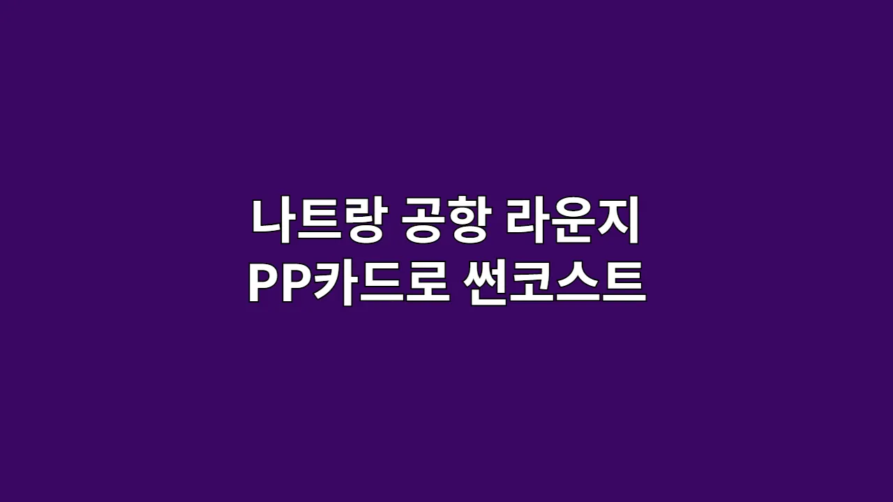 나트랑공항라운지PP