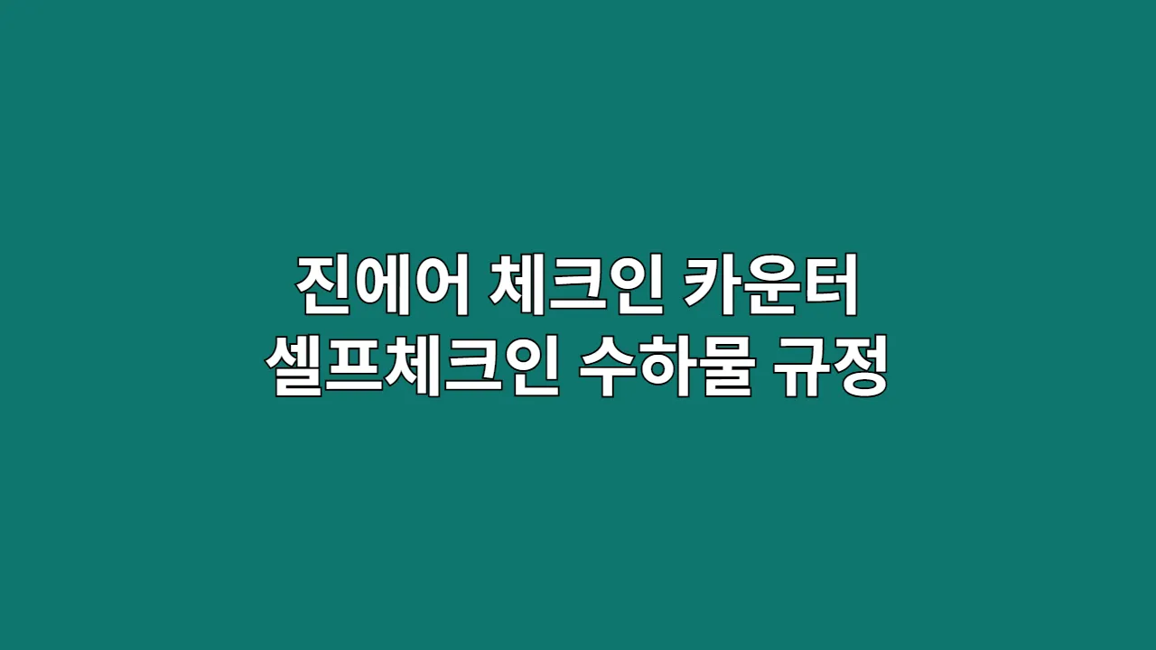 진에어체크인카운터셀