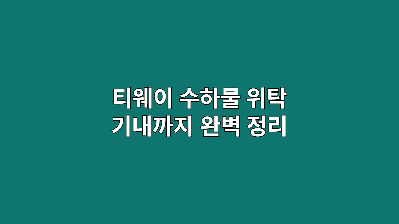티웨이수하물위탁기내 1