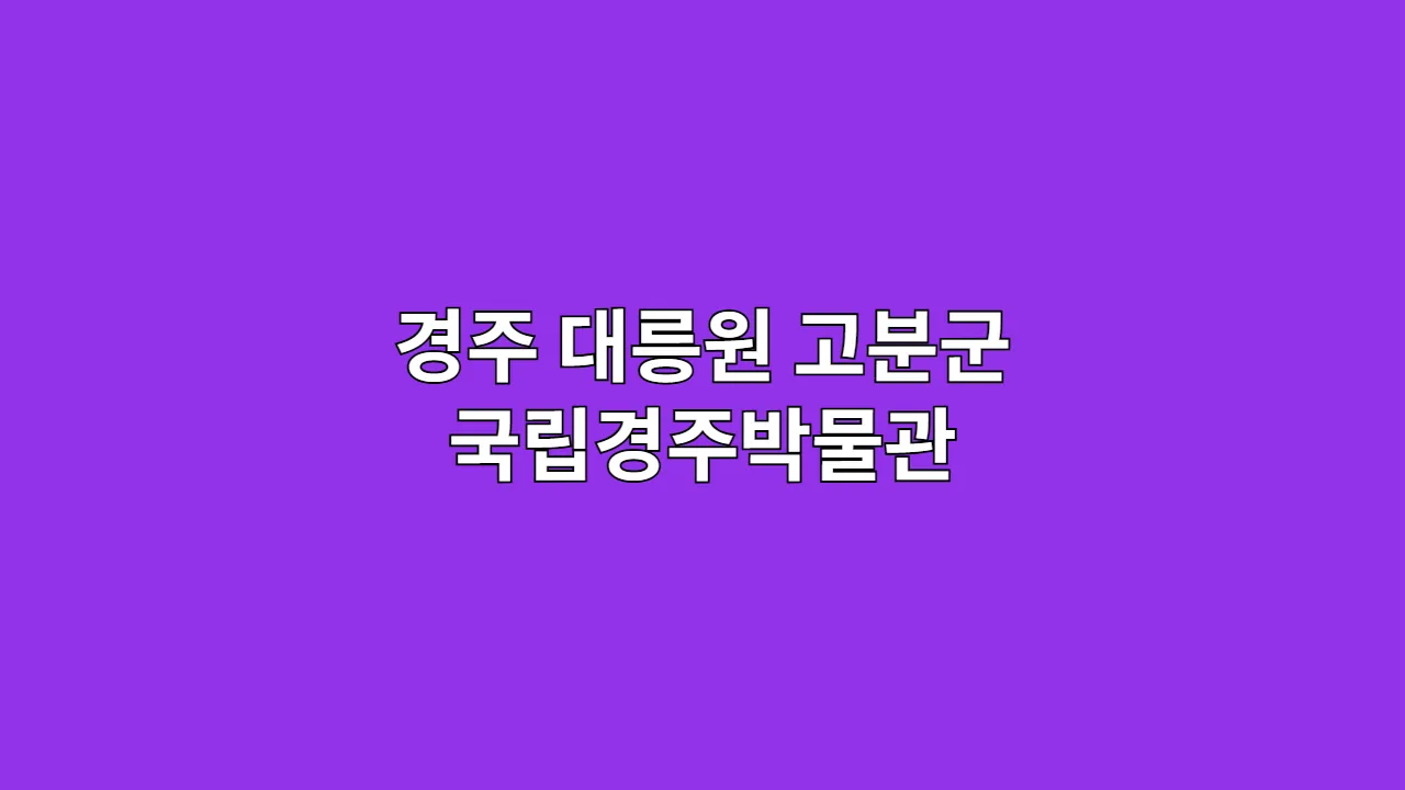 역사 덕후를 위한 경주 시간여행, 대릉원과 국립경주박물관 완벽 공략법