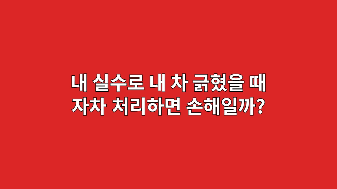 내실수로내차긁혔을때
