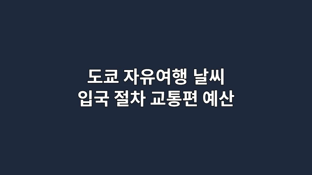 도쿄자유여행날씨입국