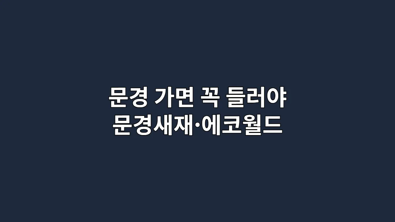 추석·설날 연휴 문경 여행, 문경새재·에코월드 인근 명소 7곳 완벽 분석 (2025년 기준)