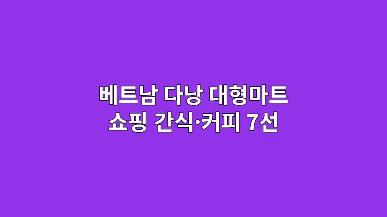 베트남다낭대형마트쇼