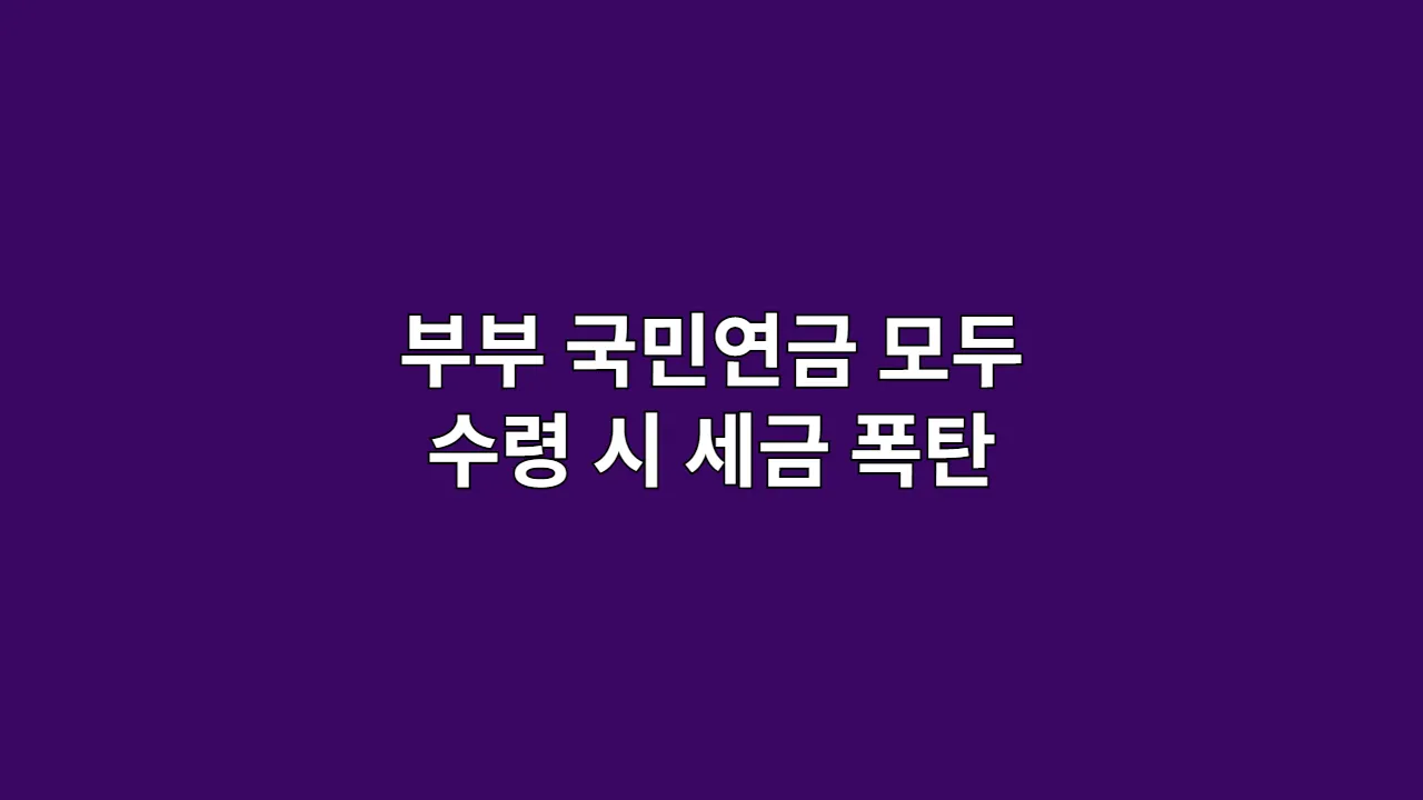 부부국민연금모두수령