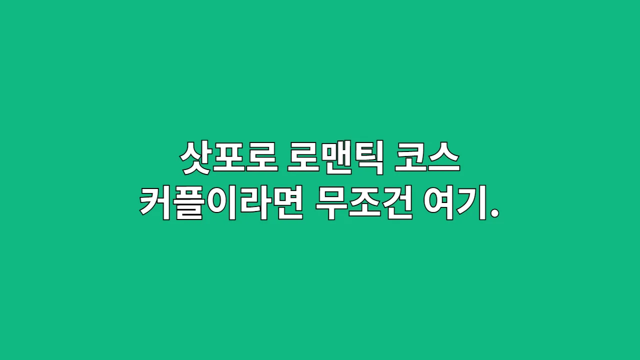 삿포로로맨틱코스커플