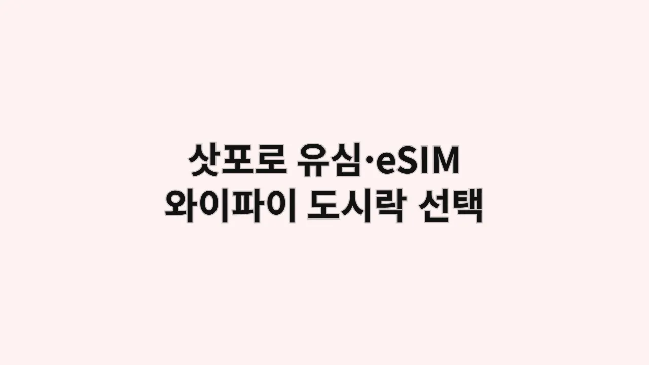 삿포로유심eSIM와이파이도시