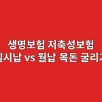 생명보험 저축성보험, 일시납 vs 월납, 목돈 굴리기 vs 꾸준히 모으기, 당신의 선택은?