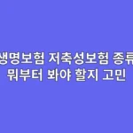 생명보험 저축성보험 종류, 뭐부터 봐야 할지 고민될 때 보세요: 연금·변액·종신·달러보험 장단점 총정리