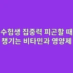 수험생 영양제, '뇌 피로' 낮추고 집중력 올리는 3가지 성분 조합 (효율 분석)