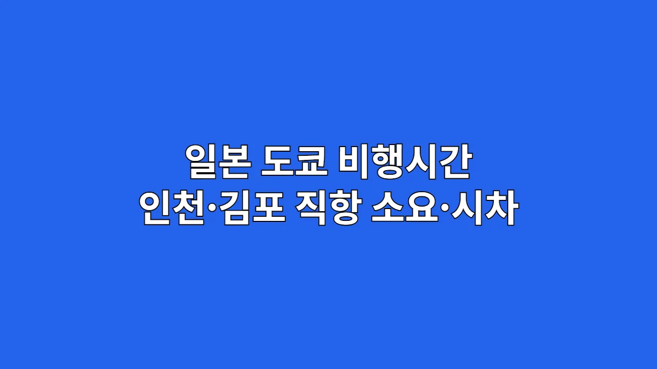 일본도쿄비행시간인천