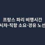 프랑스 파리 비행시간 안내: 시차·직항 소요·경유 노선 정리