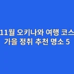 11월 오키나와 여행 코스: 가을 정취 만끽하는 추천 명소 BEST 5