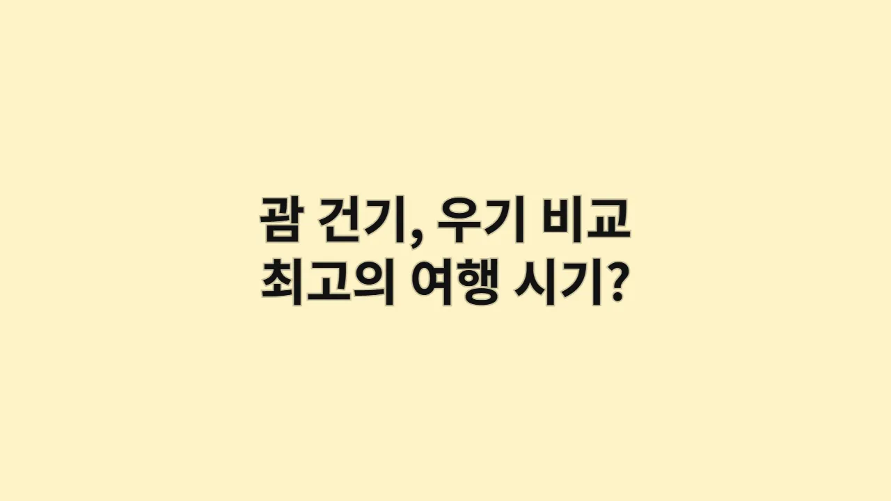 괌 건기 vs 우기 전격 비교: 나에게 맞는 최고의 여행 시기는?
