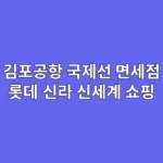 김포공항 국제선 면세점 A to Z: 롯데, 신라, 신세계 쇼핑 가이드 (2025 최신)