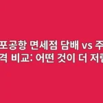 김포공항 면세점 담배 vs 주류 가격 비교: 어떤 것이 더 저렴할까?