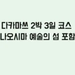 다카마쓰 2박 3일 코스 (나오시마 예술의 섬 포함)