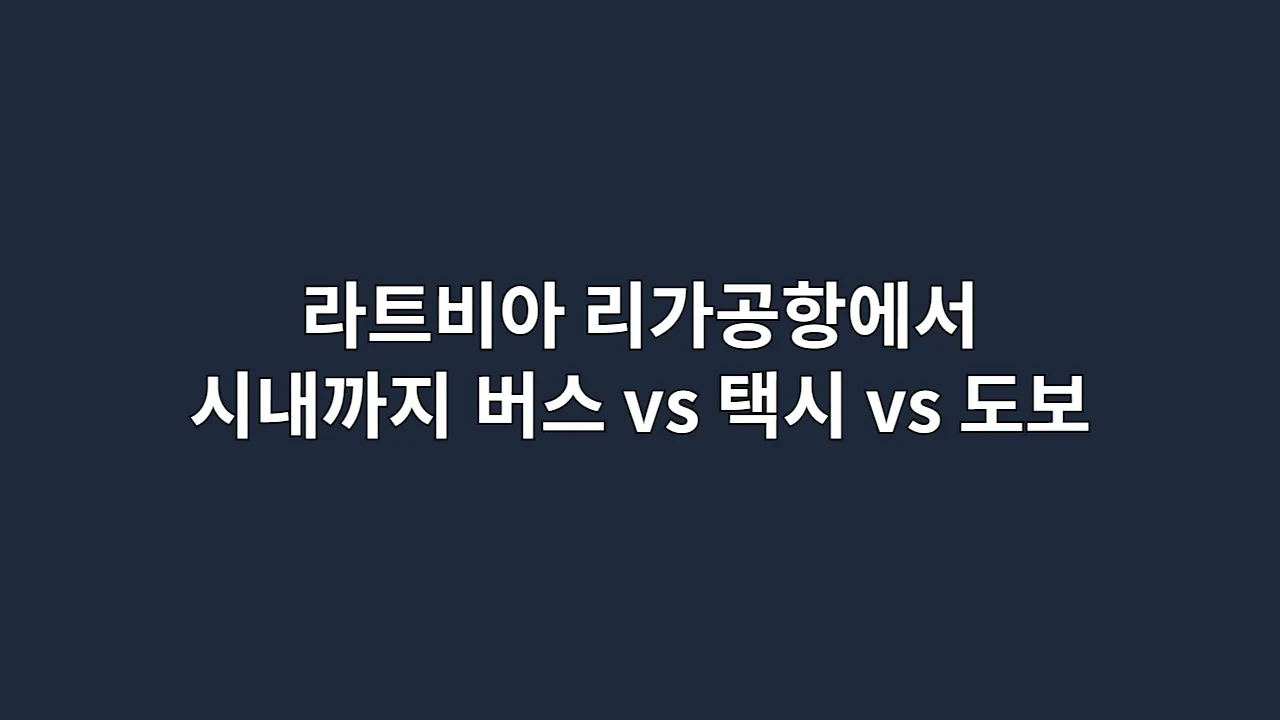 라트비아 리가공항에서 시내까지 버스 vs 택시 vs 도보 가능성?