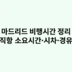 스페인 마드리드 비행시간 정리: 직항 소요시간·시차·경유 루트