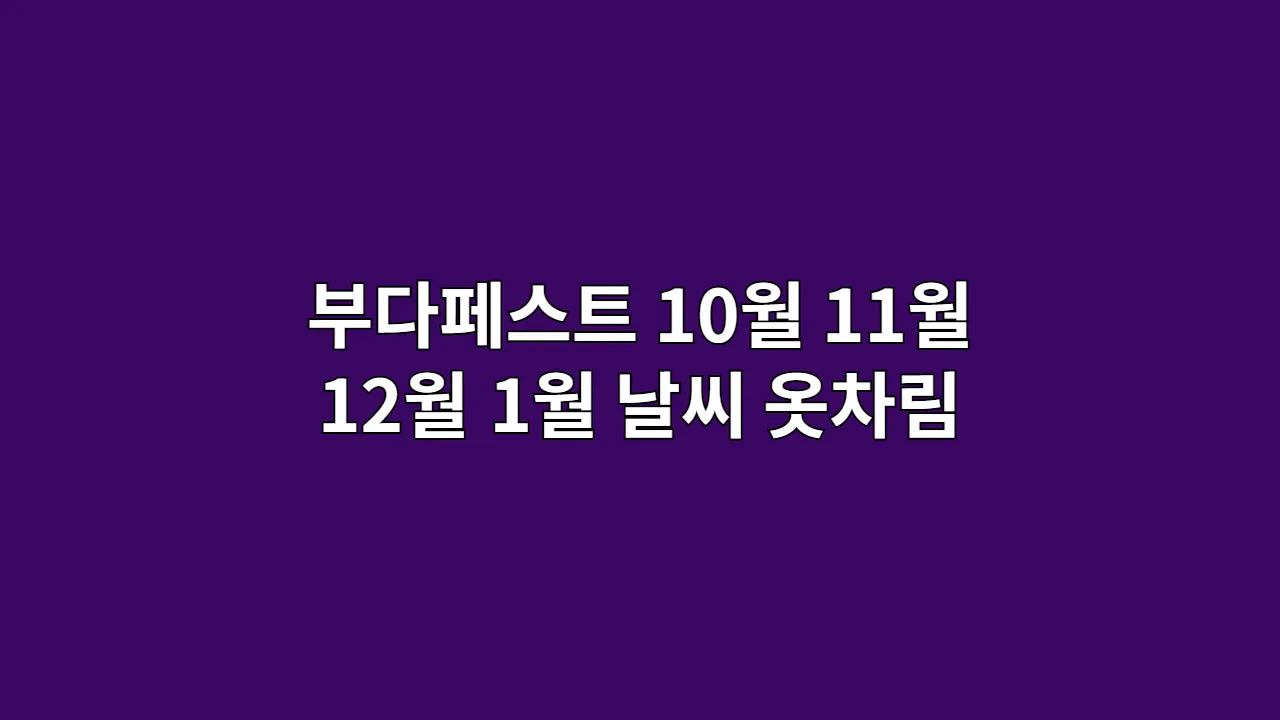 헝가리 부다페스트 10월, 11월, 12월, 1월 날씨 옷차림과 야경 명소 야외 온천 이용팁
