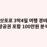 삿포로 3박4일 여행 경비, 항공권 포함 100만원 예산 완벽 분석