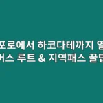 삿포로에서 하코다테까지 열차 vs 버스 루트 & 지역패스 정보