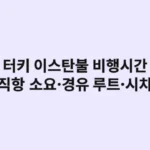 터키 이스탄불 비행시간 가이드: 직항 소요·경유 루트·시차 안내
