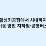내 강아지와 함께, 헬싱키공항-시내 가장 편안한 이동 방법
