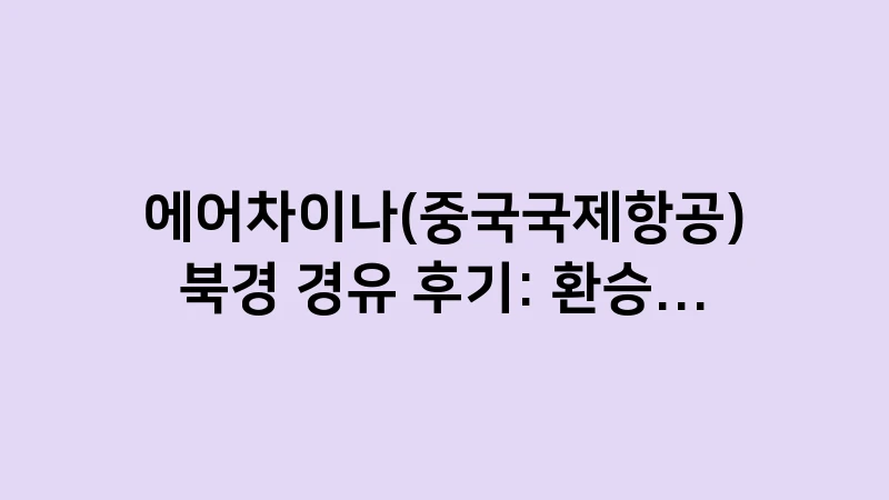 air china beijing transit review