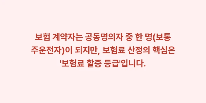 공동명의 보험료: 보험 계약자는 공동명의자 중... (1)