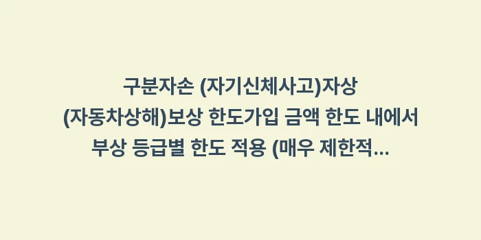 자상 vs 자손: 구분자손 (자기신체사고)자상... (1)