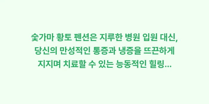 숯가마 황토 펜션: 숯가마 황토 펜션은 지루한... (2)