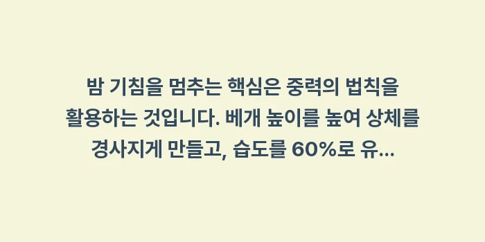 밤 기침 멈추는 법: 밤 기침을 멈추는 핵심은 중... (1)