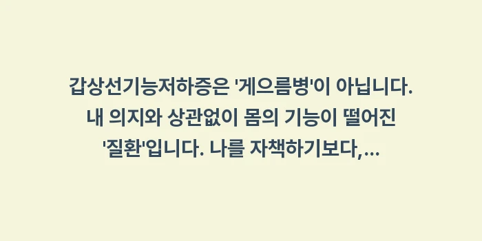 갑상선기능저하증 증상: 갑상선기능저하증은 게으름병... (2)