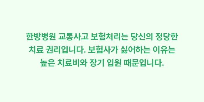 한방병원 교통사고 보험처리: 한방병원 교통사고 보험처리는... (1)