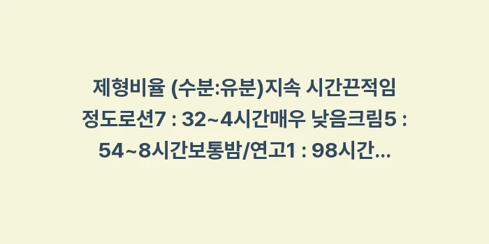 아토피 보습제 제형: 제형비율 (수분:유분)지속... (1)