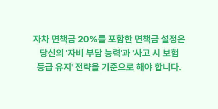 자차 면책금 20%: 자차 면책금 20%를 포함한... (1)
