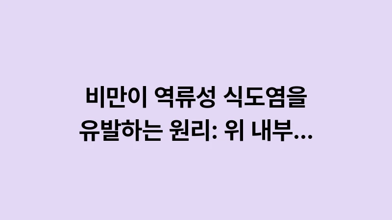 reflux obesity pressure weight loss