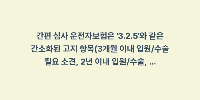 고연령 운전자보험 가입 노하우: 간편 심사 운전자보험은 3... (1)