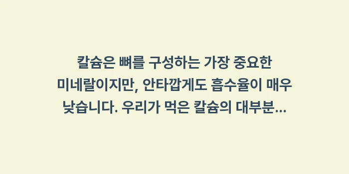 척추 영양제 비타민D 칼슘: 칼슘은 뼈를 구성하는 가장... (1)