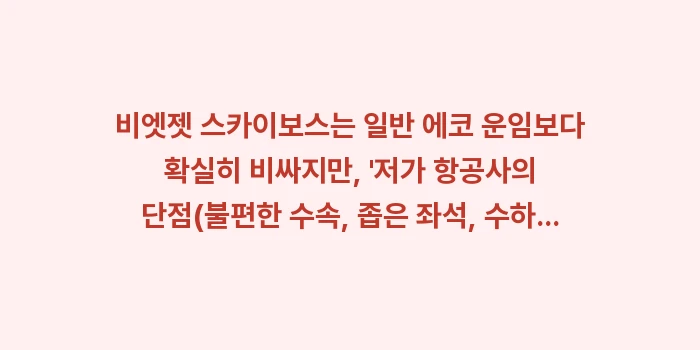 비엣젯 스카이보스 탑승기: 비엣젯 스카이보스는 일반 에... (1)