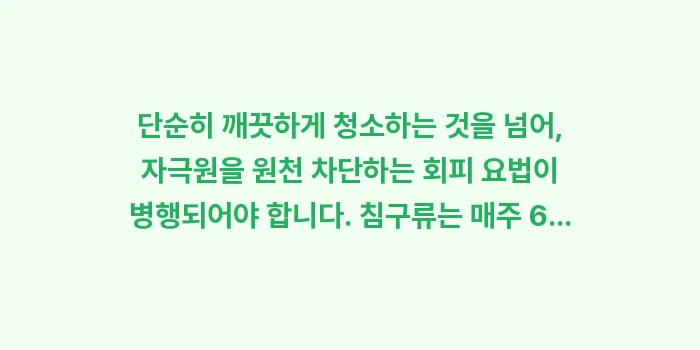 천식 관리 가이드: 단순히 깨끗하게 청소하는 것... (1)