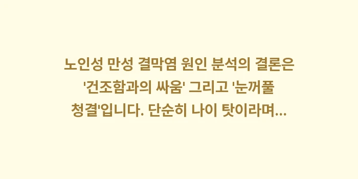 노인성 만성 결막염 원인 분석: 노인성 만성 결막염 원인 분... (2)