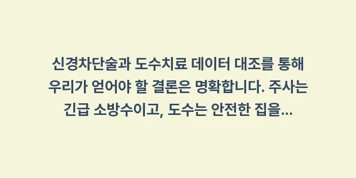 신경차단술과 도수치료 데이터 대조: 신경차단술과 도수치료 데이터... (2)