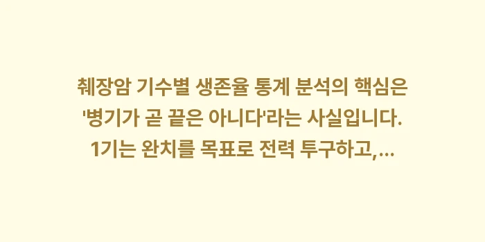 췌장암 기수별 생존율 통계 분석: 췌장암 기수별 생존율 통계... (2)