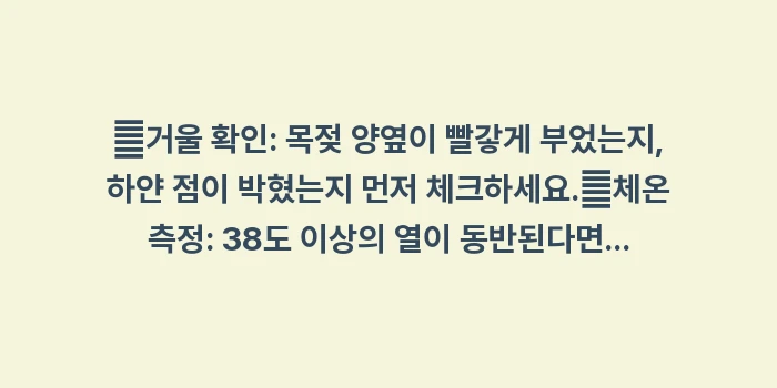 편도선염 초기 증상과 원인: ✔거울 확인: 목젖 양옆이... (1)