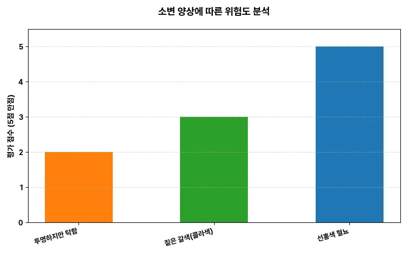 소변 양상에 따른 위험도 분석 시각화 차트