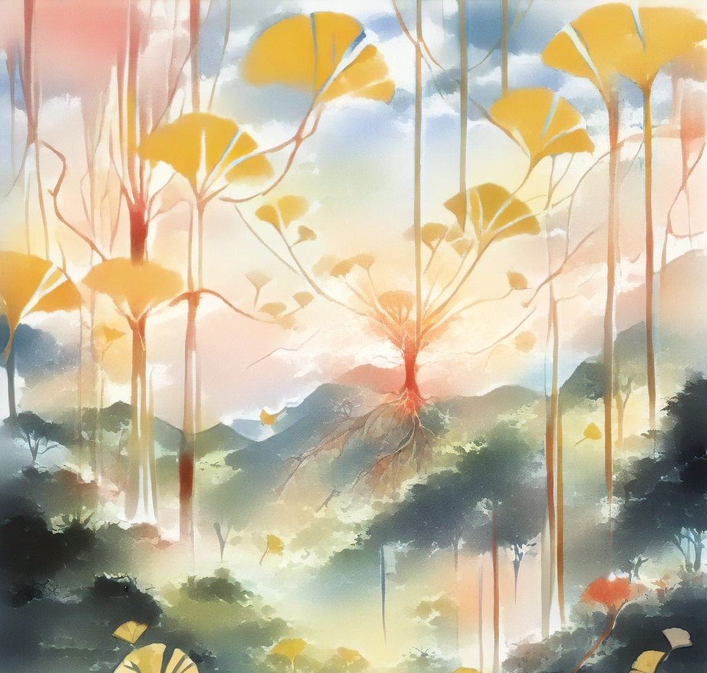 뇌 혈액 순환 개선 징코빌로바(은행잎 추출물) 기억력 증진과 이명 완화 임상 데이터 - 뇌 혈관의 탄력성을 유지하는 식단과 생활 습관, 그리고 징코빌로바 섭취를 통한 인지 자원 관리 프로세스를 도식화한 인포그래픽